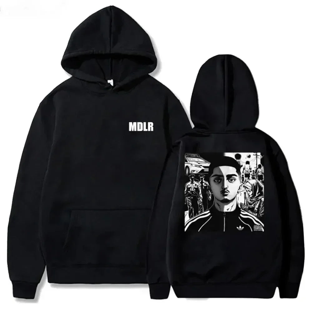 Print Hoodies Men Fleece Sweatshirt Hip Hop Casual Hoodie Vintage Pullovers Loose Jogger Hoodie Y2K Clothes Sweatshirts for Men